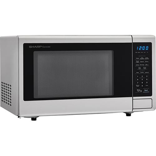 Sharp 1.1 cu ft 1000w touch microwave 11.25  turntable Blue LED Display