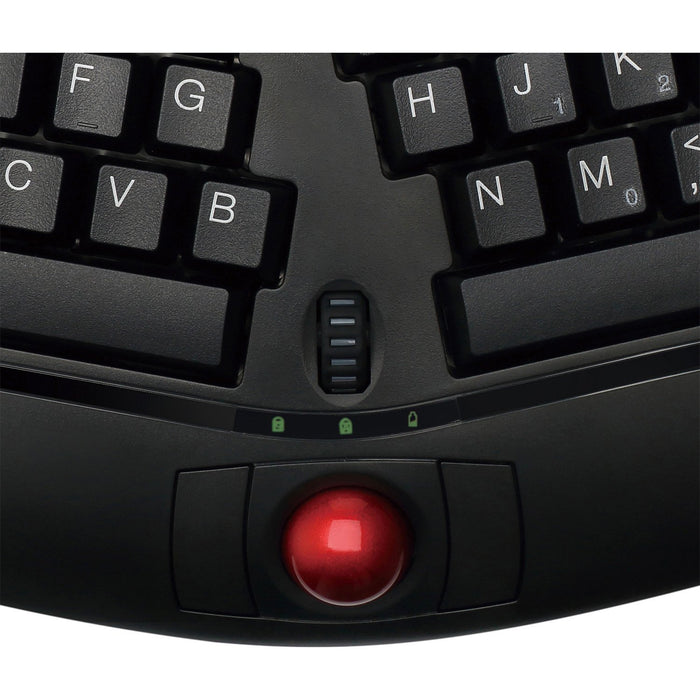 Adesso Tru-Form Media 3150 2.4 GHz Wireless Ergo Trackball Keyboard