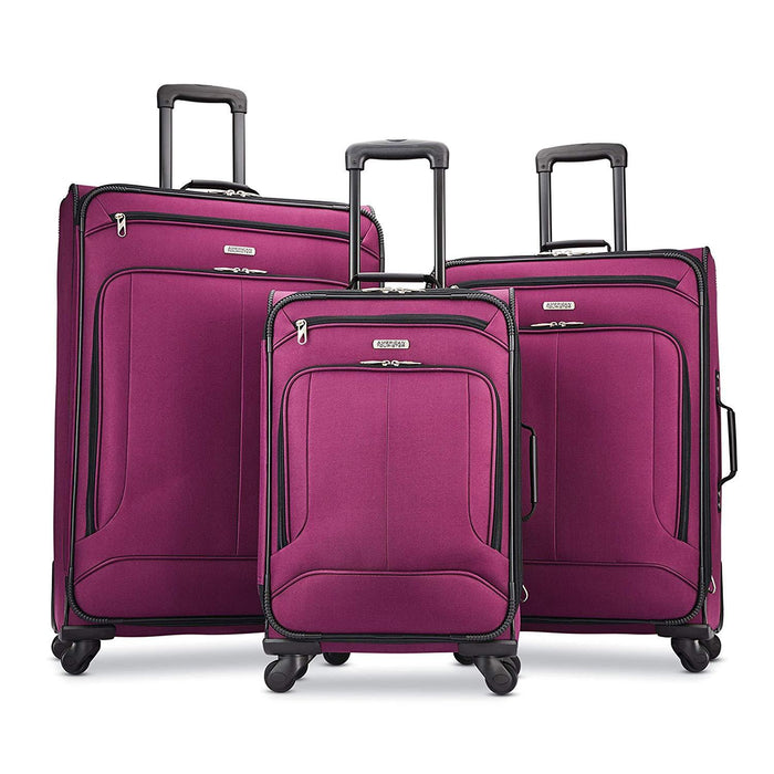 American Tourister Pop Max 3 Piece Luggage Spinner Set - 29/25/21(Berry)(115358-1944)