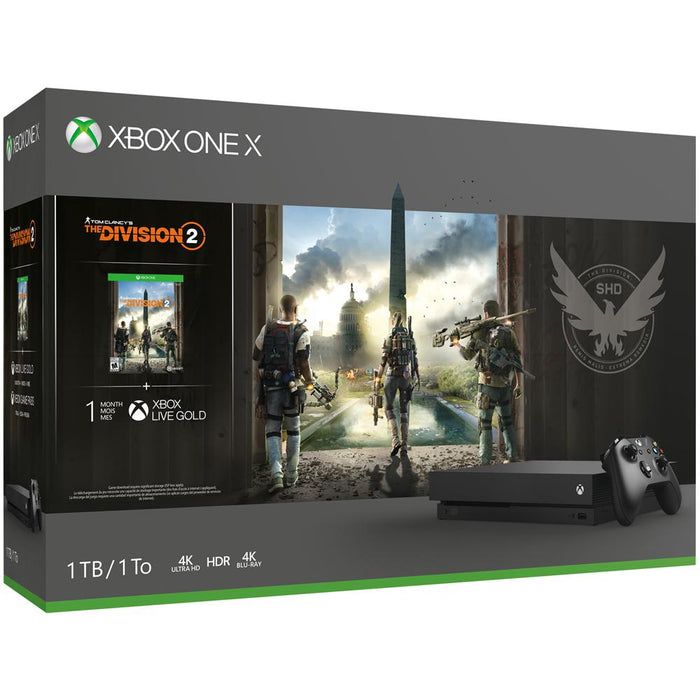 Microsoft Xbox One X 1 TB Console with The Division 2 + Charging Station Bundle