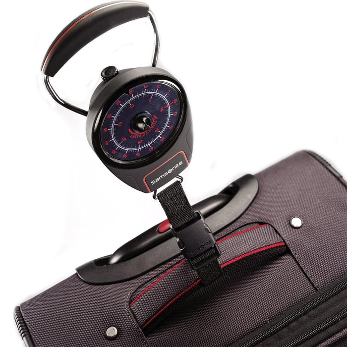 Samsonite Portable Luggage Scale (Red/Black) & Travel Microbead Neck Pillow - (Black)