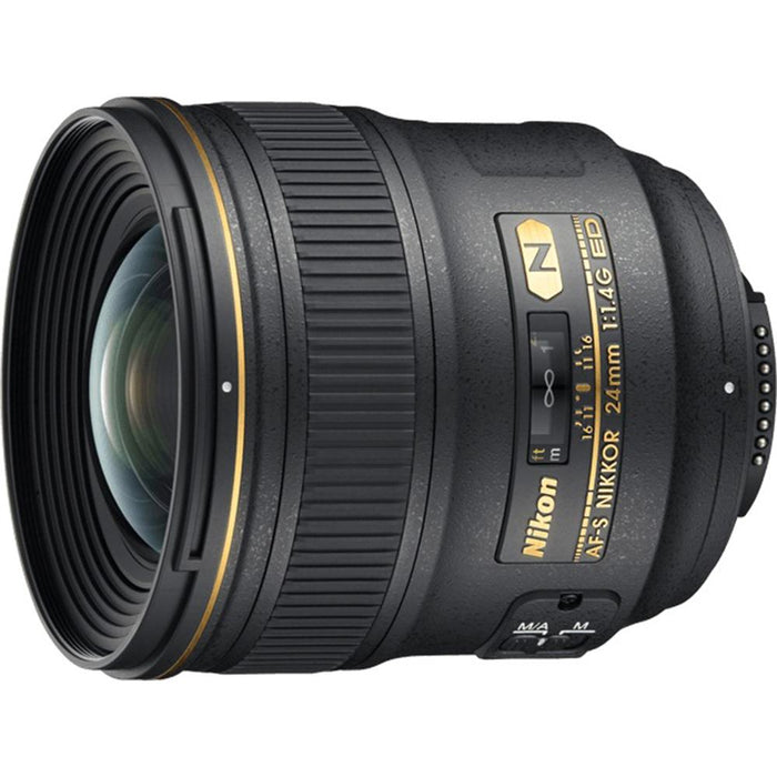 Nikon AF-S FX Full Frame NIKKOR 24mm f/1.4G ED Wide-Angle Prime Lens - (Refurbished)