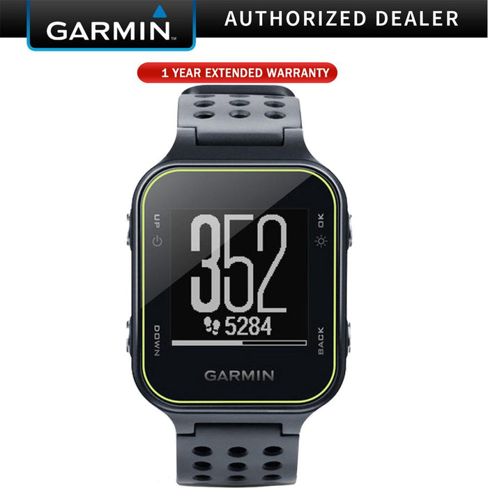 Garmin Approach S20 GPS Golf Watch Slate with 1 Year Extended Warranty