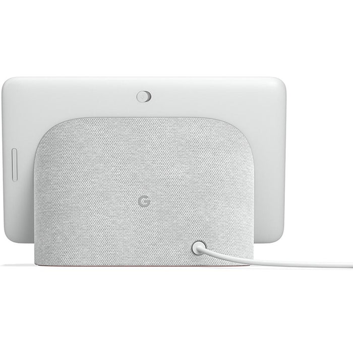 Google Nest Hub Chalk GA00516-US with Google Assistant & Google Home Mini Aqua GA00275-US