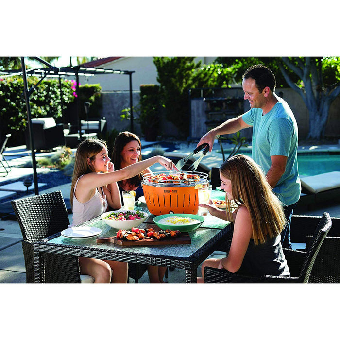 Lotus Grill Grill Time Tailgater GTX (XL) Starter Pack-Orange Grill, Charcoal & More