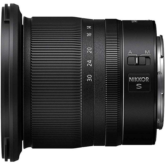 Nikon NIKKOR Z 14-30mm f/4 S Lens for Z Mount Mirrorless Camera Pro Backpack Bundle