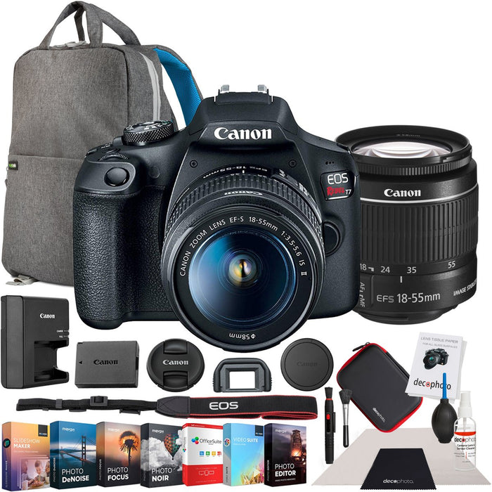 Canon EOS 2000D / Rebel T7 24.1MP Wi-Fi Digital SLR Camera with 18-55mm  Lens and 16GB Accessory Bundle 
