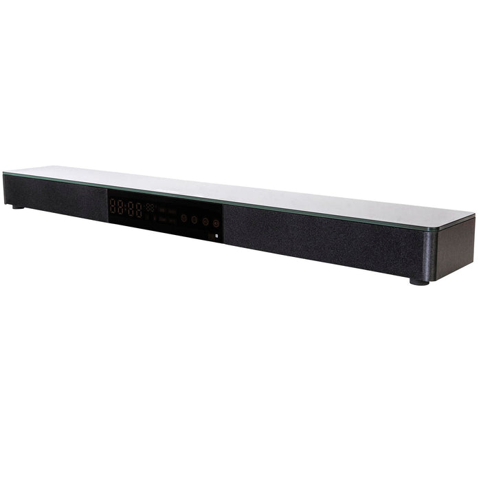 Deco Gear Home Theater Surround Sound 31" Soundbar Wireless + Large Top Media Shelf Bundle