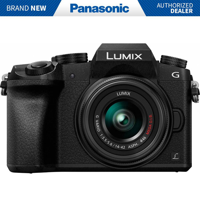 Panasonic LUMIX G7 Interchangeable Lens 4K Ultra HD Black DSLM Camera with 14-42mm Lens