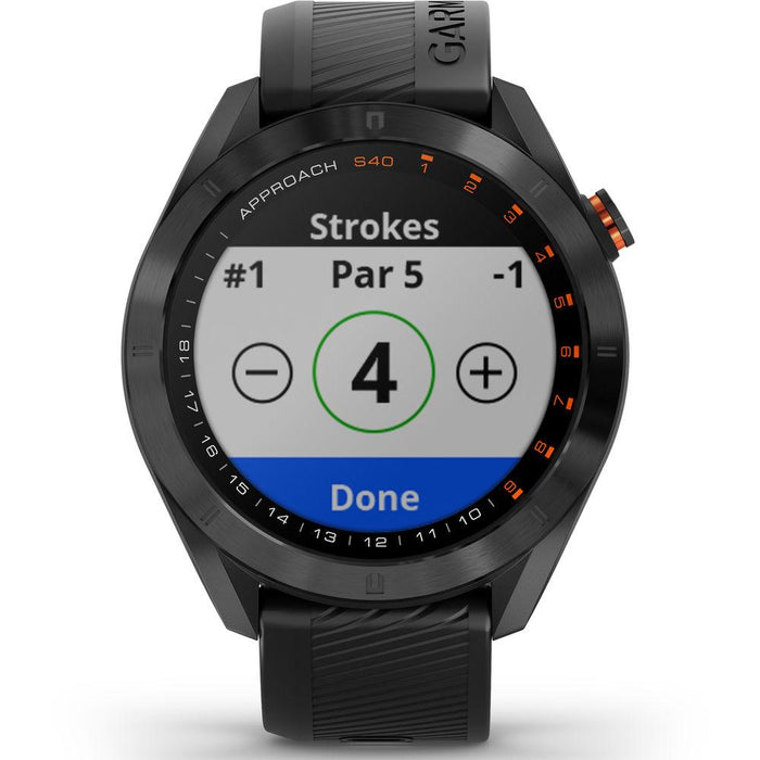 Garmin Approach S40 Golf Watch - (010-02140-01) with Golf Accessories Warranty