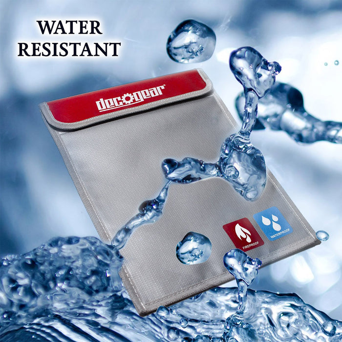 Deco Gear Dual-Layer Silicone Fireproof Water Resist. Safe Storage Bag - Medium 11.5" x 9"