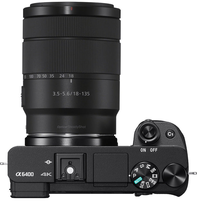 Sony a6400 Mirrorless APS-C Camera with 18-135mm and 55-210mm Zoom Lens (ILCE-6400M)