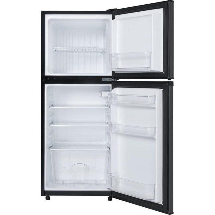 Danby DCR047A1BBSL 4.7 Cu Feet Dual Door Compact Refrigerator, Black Stainless