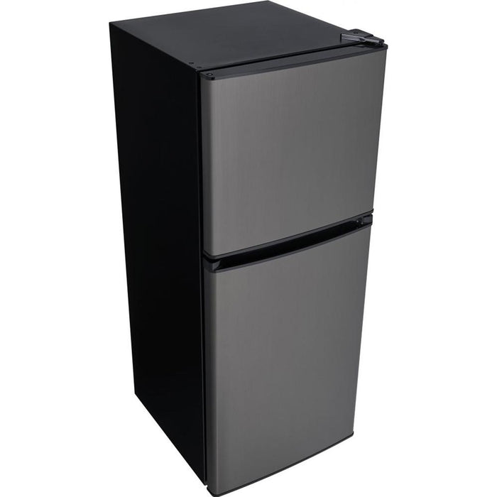 Danby DCR047A1BBSL 4.7 Cu Feet Dual Door Compact Refrigerator, Black Stainless