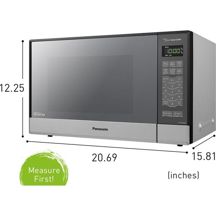 Panasonic 1.2 Cu. Ft. 1200 Watt Stainless Front & Silver Body 5 Tactile