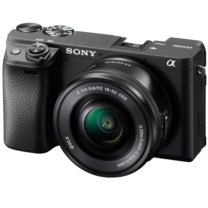 Sony a6400 Mirrorless 4K Camera ILCE-6400L/B 16-50mm + 10-18mm 2 Lens Kit Bundle