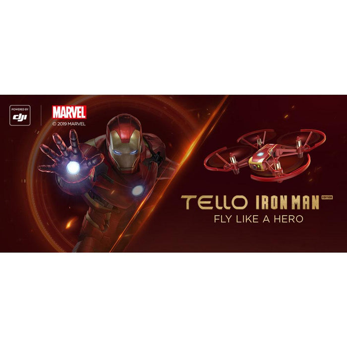 DJI Tello Quadcopter Iron Man Edition Beginner Drone VR HD Video Premium Bundle