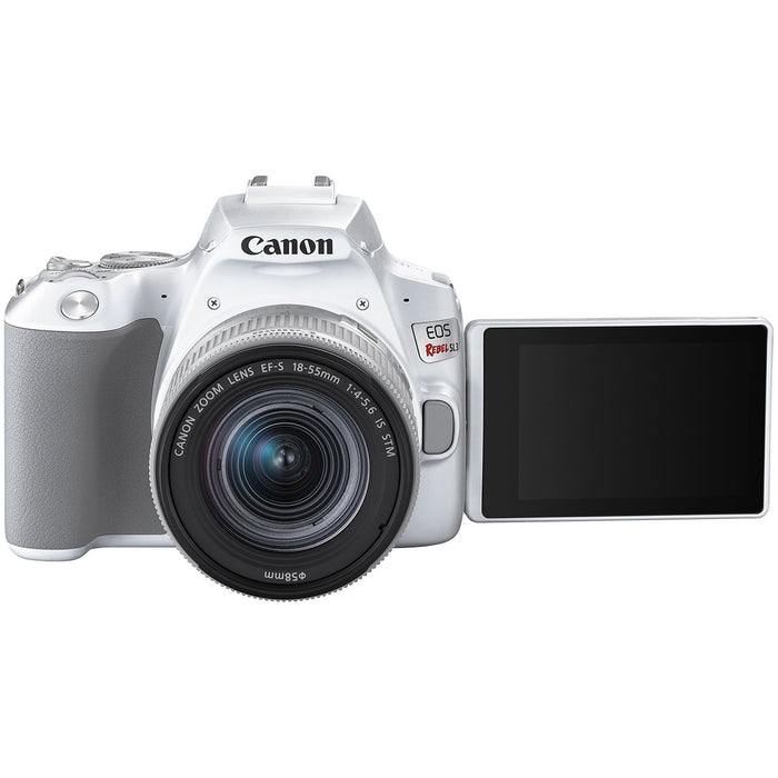 Canon EOS Rebel SL3 DSLR Camera EF-S 18-55mm f/3.5-5.6 IS STM Lens White 16GBx2 Bundle