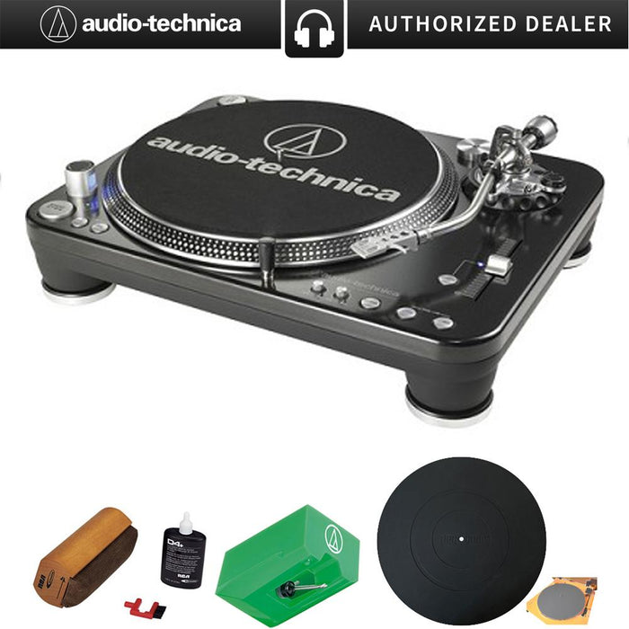 Audio-Technica Professional DJ Turntable - AT-LP1240-USB w/ Record Cleaning Kit