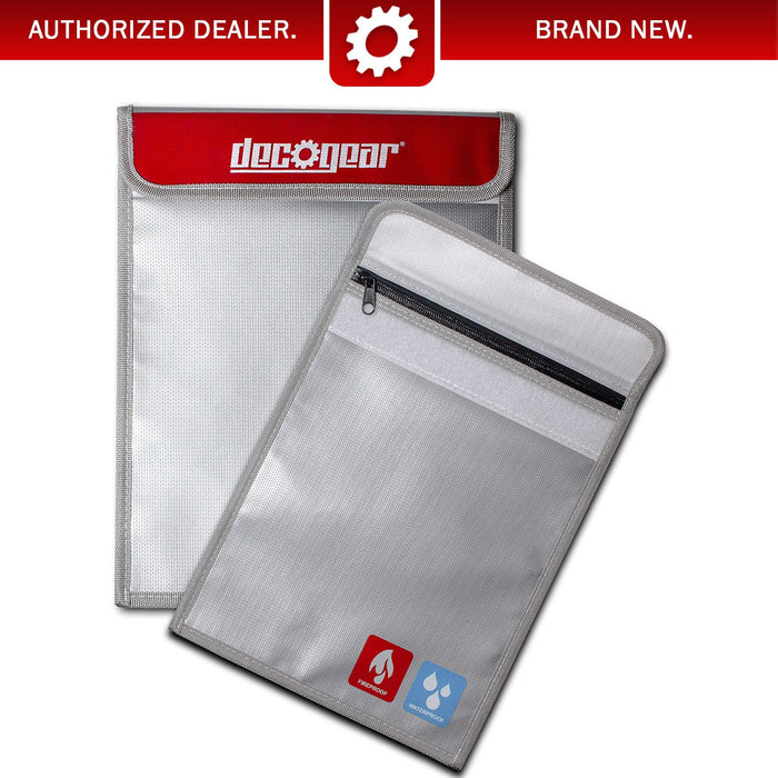 Deco Gear Dual-Layer Silicone Fireproof Water Resist. Safe Storage Bag - Medium 11.5" x 9"