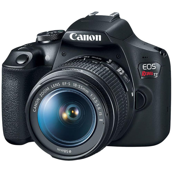 Canon EOS Rebel T7 DSLR Camera w/ 18-55mm & EF-S 55-250mm Lens 32GB Memory Kit