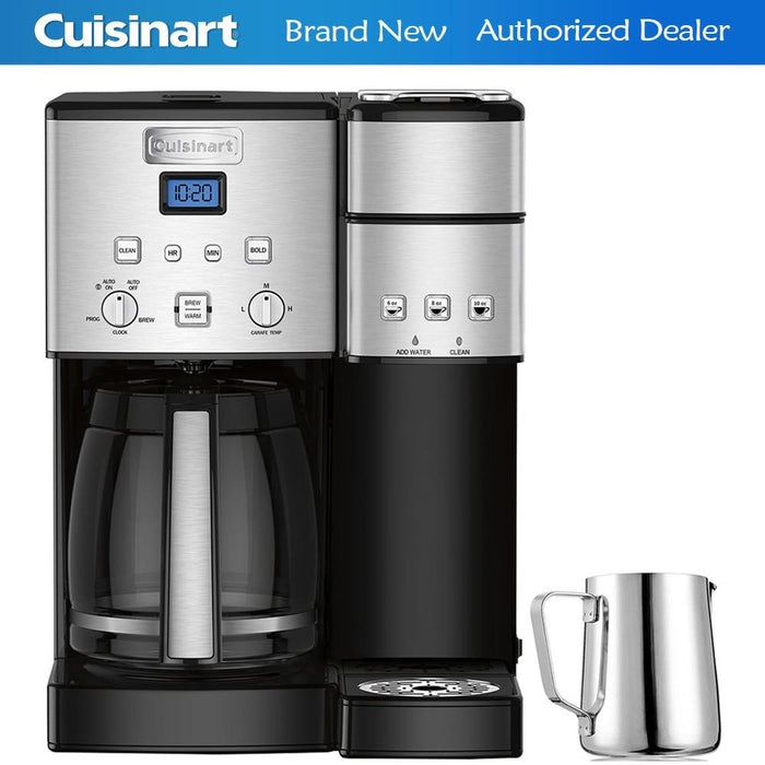 Cuisinart SS-15 12-Cup Coffee Maker and Single-Serve Brewer with Milk Carafe