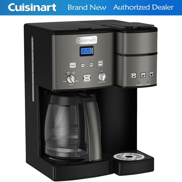 Cuisinart 12 Cup Coffeemaker and Single Serve Brewer w/ 3 Year Warranty - Black (SS-15BKS)