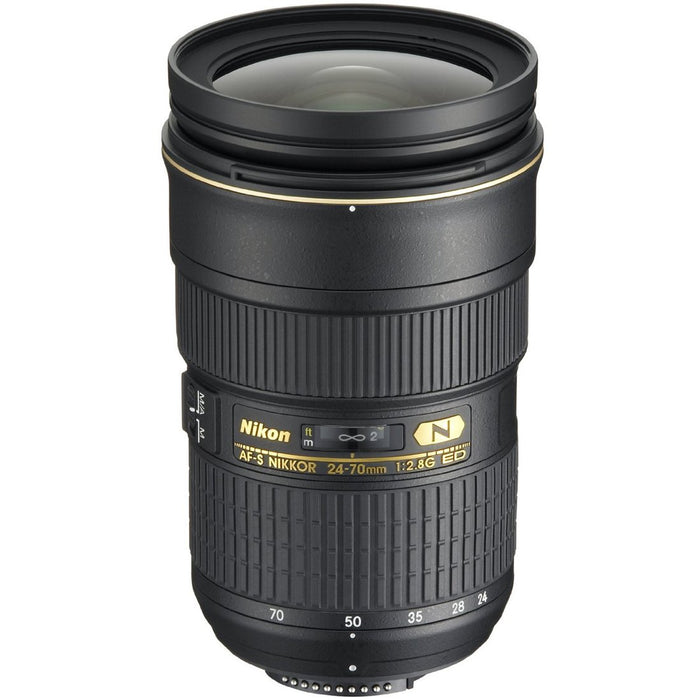 Nikon AF-S NIKKOR 24-70mm f/2.8G ED Lens for F-mount DSLR Cameras Pro Backpack Kit