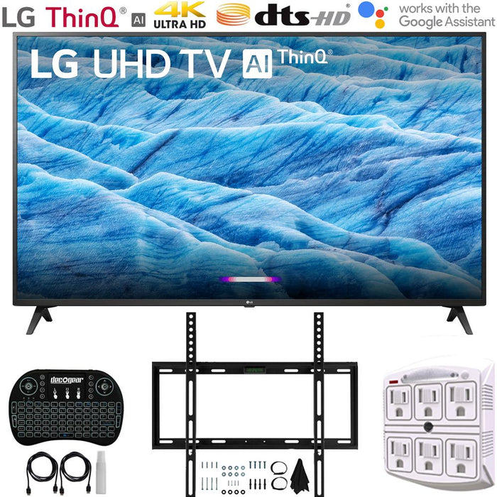 LG 55UM7300PUA 55" 4K HDR Smart LED IPS TV w/ AI ThinQ (2019) + Wall Mount Bundle