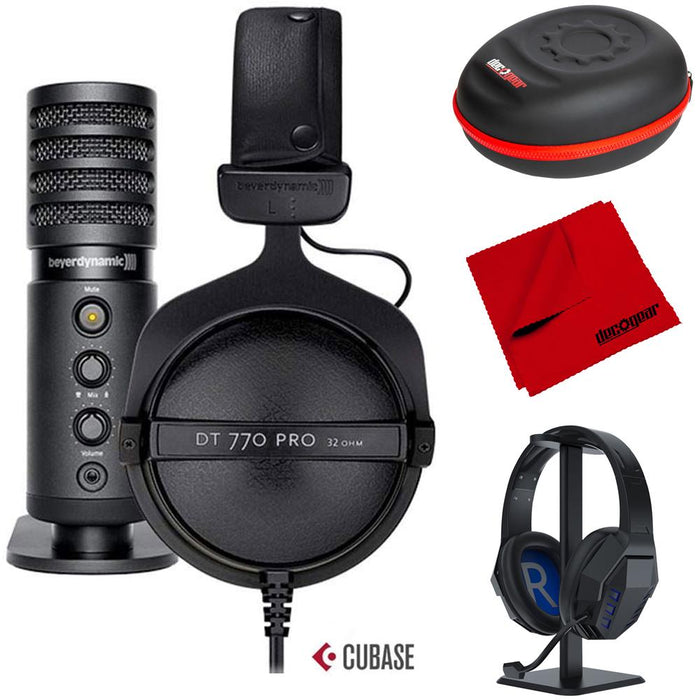 BeyerDynamic Creator PRO DT 770 PRO Headphones & Fox USB Microphone + Accessories Kit