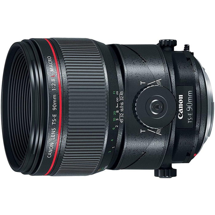 Canon TS-E 90mm f/2.8L Fixed Prime DSLR MACRO Full Frame Lens w/ 64GB Accessory Bundle