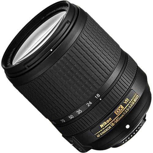 Nikon 18-140mm f/3.5-5.6G ED AF-S VR DX Nikkor Lens w/ 128GB Memory Card