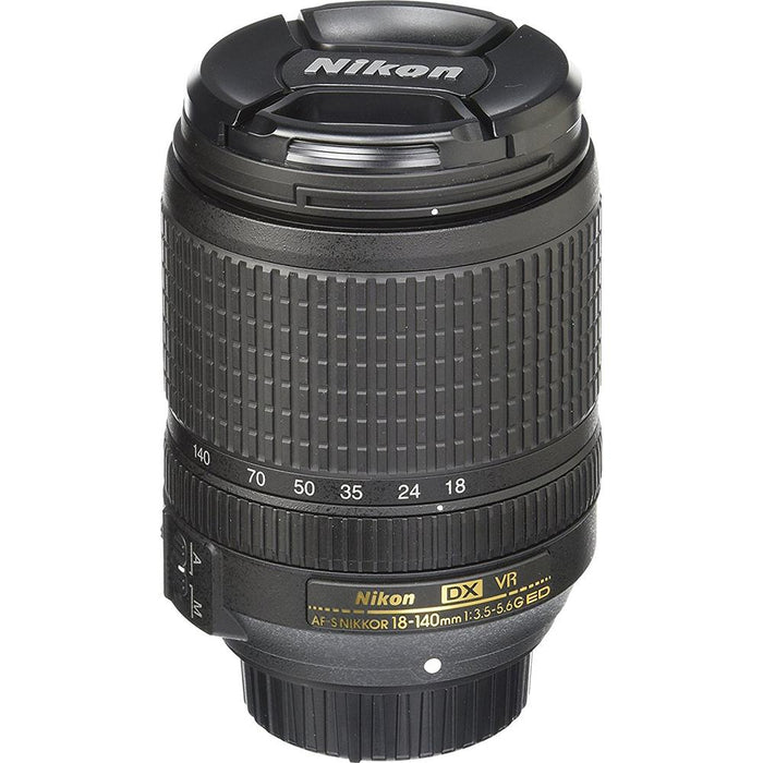 Nikon 18-140mm f/3.5-5.6G ED AF-S VR DX Nikkor Lens 2213 + 64GB Ultimate Kit