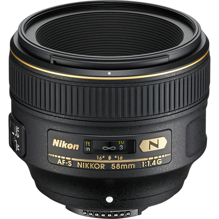 Nikon AF-S NIKKOR 58mm f/1.4G Lens and 64GB Card Bundle