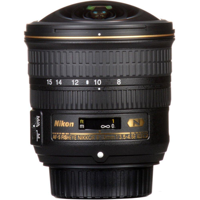 Nikon AF-S FISHEYE FX Full Frame NIKKOR 8-15mm Fixed Zoom Lens + 64GB Bundle
