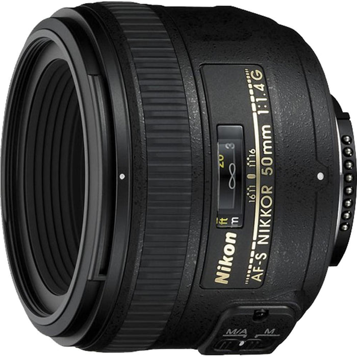 Nikon AF-S NIKKOR 50mm f/1.4G Lens + Extreme PRO SDXC 64GB UHS-1 Memory Card