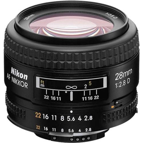 Nikon 28mm f/2.8D AF Nikkor Wide Angle Prime Lens (1922B) - (Certified Refurbished)