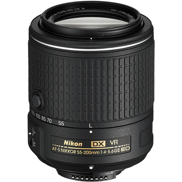 Nikon AF-S DX NIKKOR 55-200mm f/4-5.6G ED VR II Lens - Refurbished