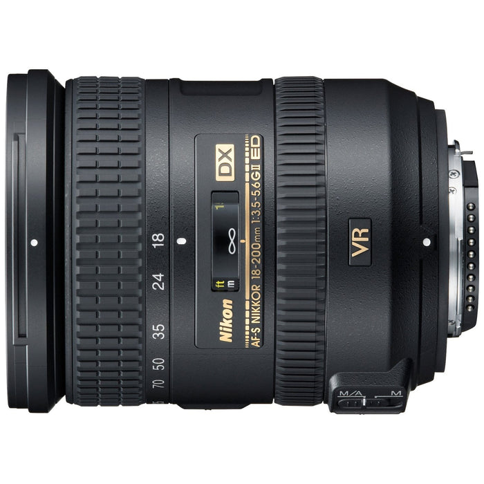 Nikon AF-S DX NIKKOR 18-200mm f/3.5-5.6G ED VR II Lens Backpack Filter Kit Bundle
