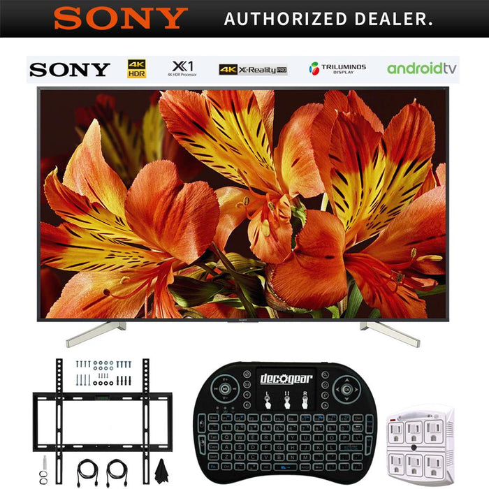 Sony 85" 4K Ultra HD Smart LED TV 2018 Model + Wireless Keyboard + Mount Bundle