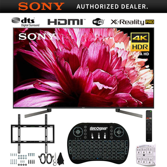 Sony 55"-class BRAVIA 4K HDR UHD Smart TV + Wireless Keyboard + Wall Mount Kit Bundle