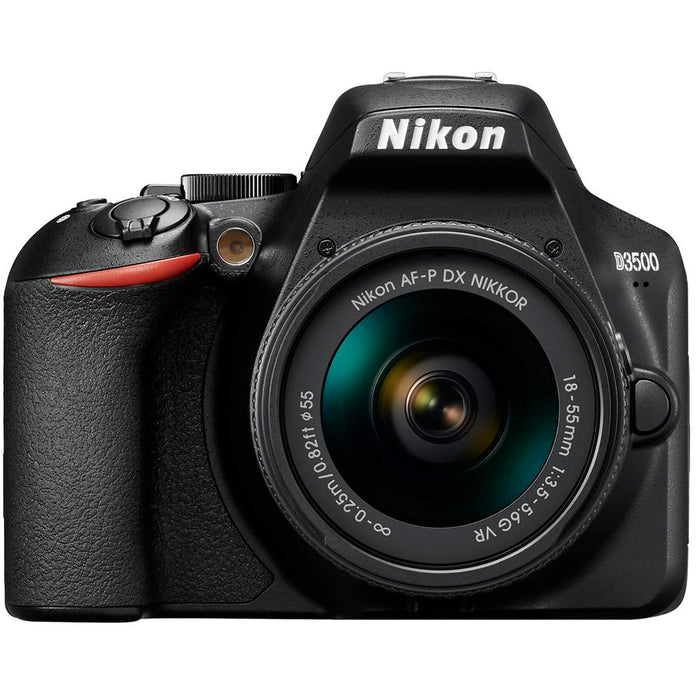 Nikon D3500 DSLR Camera 18-55 VR & 70-300 2 Lens + Ext. Warranty Case Accessory Bundle