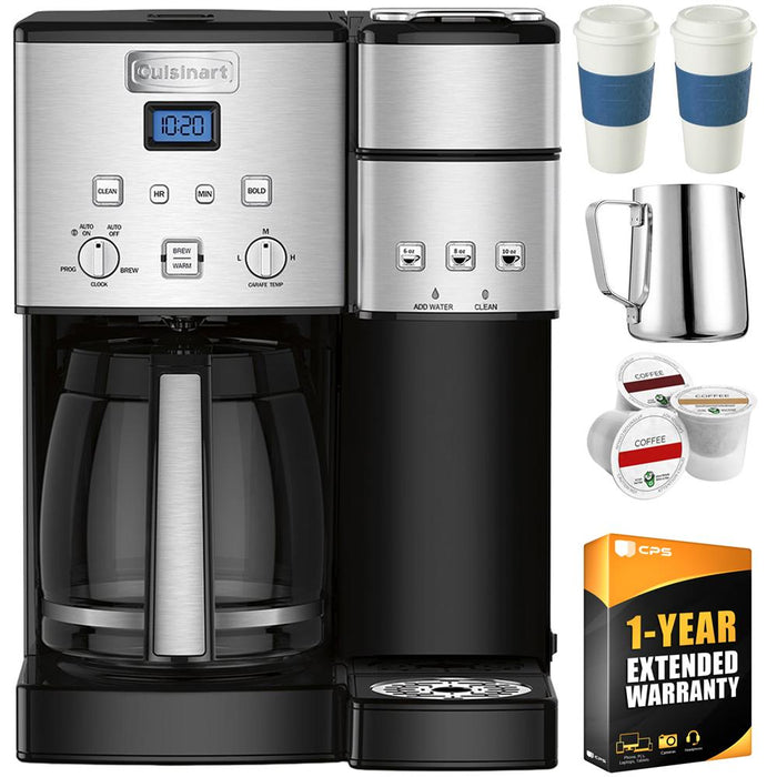 Cuisinart SS-15 12-Cup Coffee Maker and Single-Serve Brewer w/ Warranty Bundle