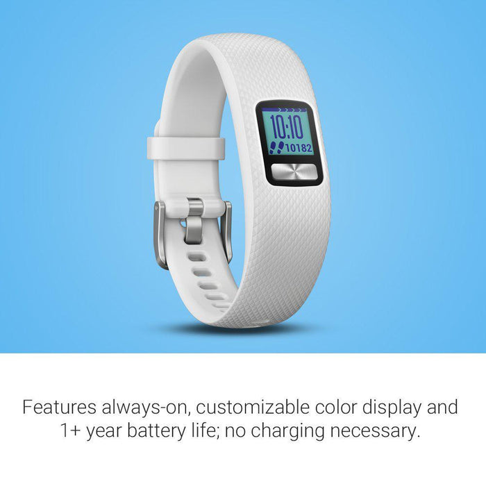 Garmin Vivofit 4 Activity Tracker W/Color Display White + 1 Year Warranty