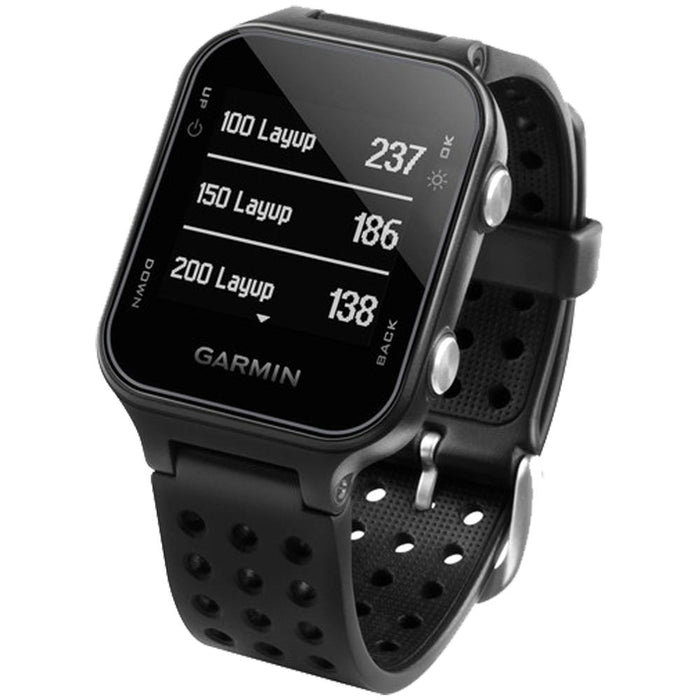 Garmin Approach S20 GPS Golf Watch Black + Approach S20 Screen Protector 2pack