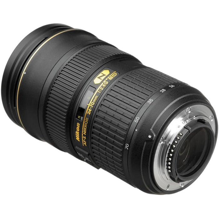 Nikon AF-S NIKKOR FX Full Frame 24-70mm f/2.8G ED Lens + 64GB Accessories Bundle
