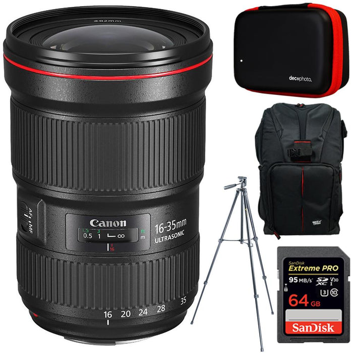 Canon EF 16-35mm f/2.8L III USM Ultra Wide Angle Zoom Lens + 64GB Accessories Bundle