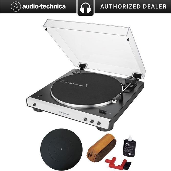 Audio-Technica ATLP60XBT Fully Automatic Bluetooth Stereo Turntable + Essentials Bundle Black