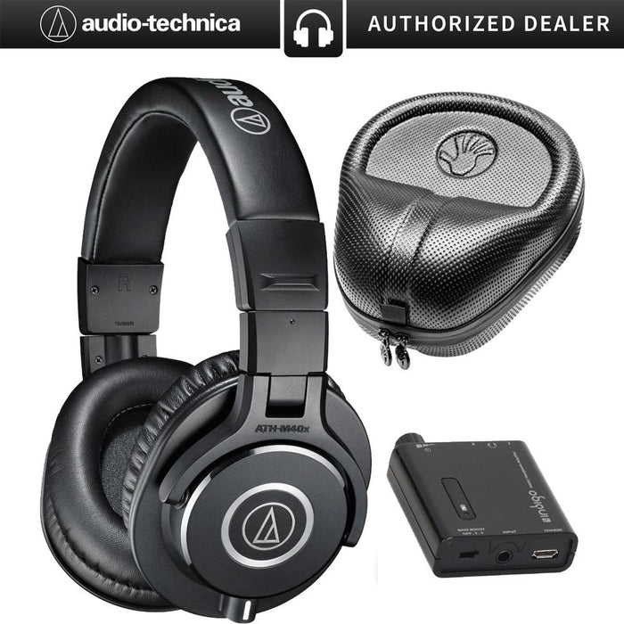 Audio-Technica ATH-M40x Pro Headphones with PHPA1 Portable Amplifier + HardBody Case Bundle