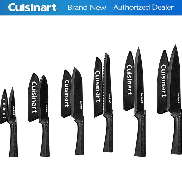 Cuisinart C55-12PMB 12 Piece 6 Knife Set with 6 Blade Guards Black